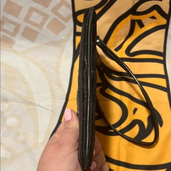 Coach Vintage Black Signature Jacquard Studded Wristlet. #42015 - Picture 8 of 11